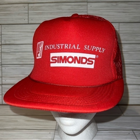 Vintage Supreme Foam Trucker Snapback Hat Simonds Logo - Picture 1 of 11